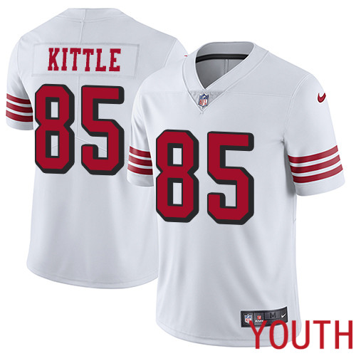 San Francisco 49ers Limited White Youth George Kittle NFL Jersey 85 Rush Vapor Untouchable